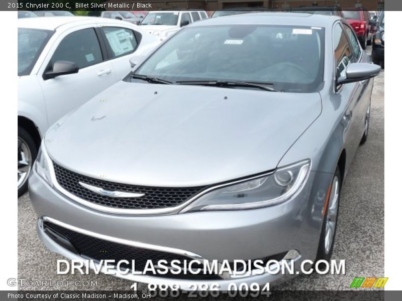 Billet Silver Metallic / Black 2015 Chrysler 200 C
