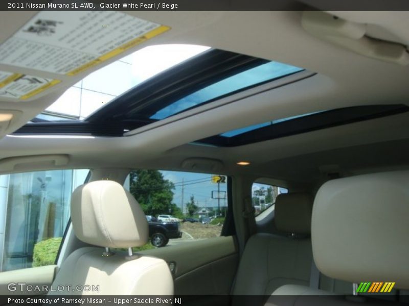 Glacier White Pearl / Beige 2011 Nissan Murano SL AWD