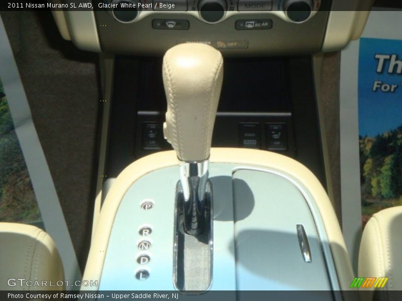 Glacier White Pearl / Beige 2011 Nissan Murano SL AWD