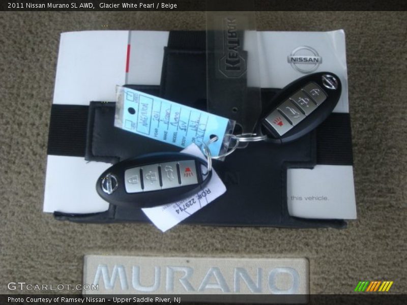 Glacier White Pearl / Beige 2011 Nissan Murano SL AWD