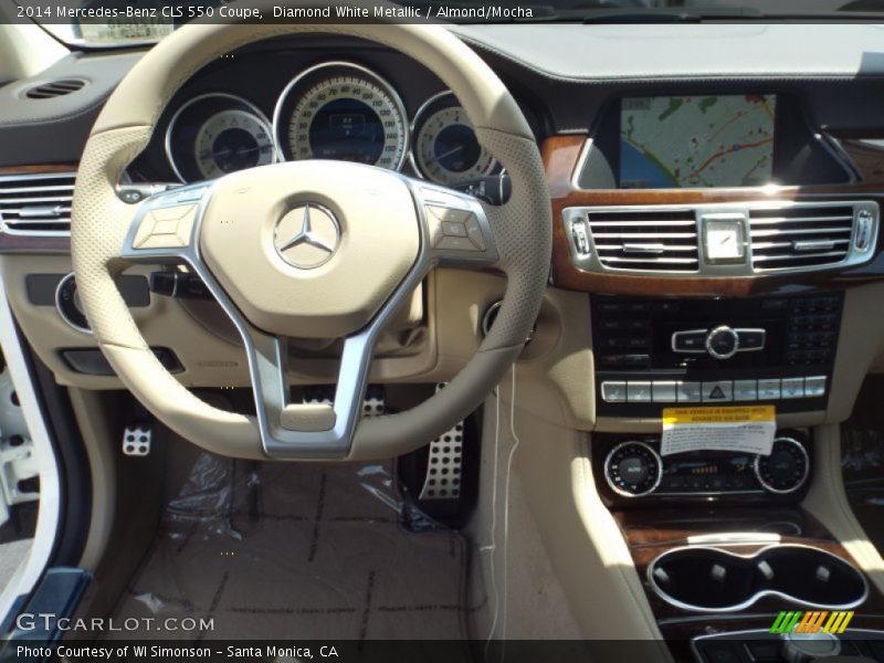 Diamond White Metallic / Almond/Mocha 2014 Mercedes-Benz CLS 550 Coupe