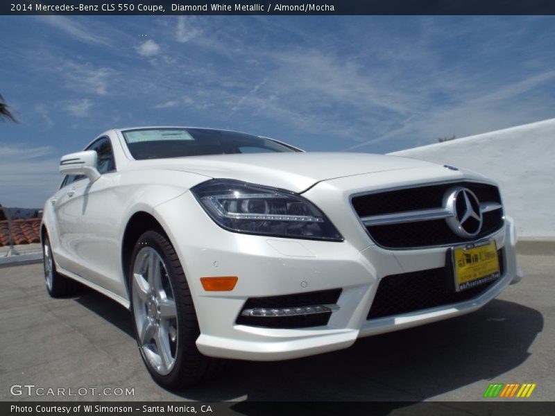 Diamond White Metallic / Almond/Mocha 2014 Mercedes-Benz CLS 550 Coupe