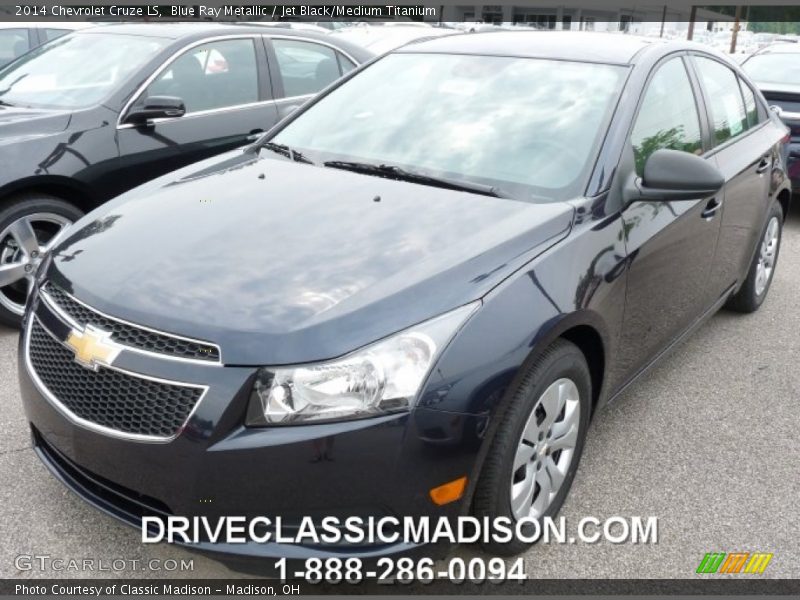 Blue Ray Metallic / Jet Black/Medium Titanium 2014 Chevrolet Cruze LS