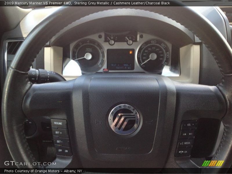 Sterling Grey Metallic / Cashmere Leather/Charcoal Black 2009 Mercury Mariner V6 Premier 4WD