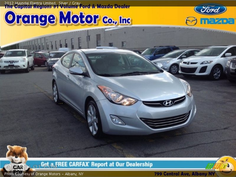 Silver / Gray 2012 Hyundai Elantra Limited