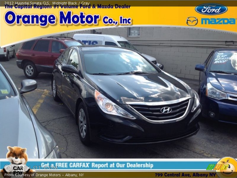 Midnight Black / Gray 2012 Hyundai Sonata GLS