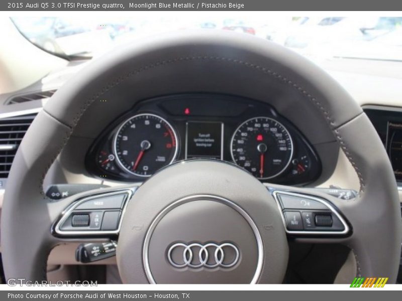 Moonlight Blue Metallic / Pistachio Beige 2015 Audi Q5 3.0 TFSI Prestige quattro