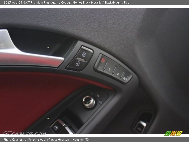 Mythos Black Metallic / Black/Magma Red 2015 Audi S5 3.0T Premium Plus quattro Coupe