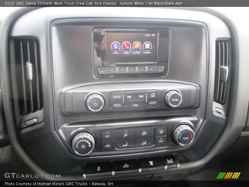 Summit White / Jet Black/Dark Ash 2015 GMC Sierra 3500HD Work Truck Crew Cab 4x4 Chassis