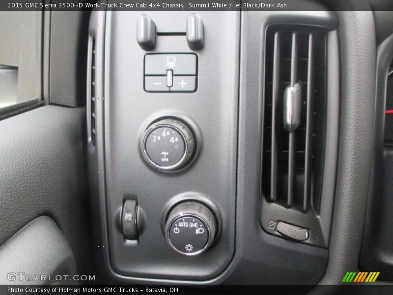 Summit White / Jet Black/Dark Ash 2015 GMC Sierra 3500HD Work Truck Crew Cab 4x4 Chassis