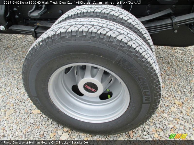 Summit White / Jet Black/Dark Ash 2015 GMC Sierra 3500HD Work Truck Crew Cab 4x4 Chassis