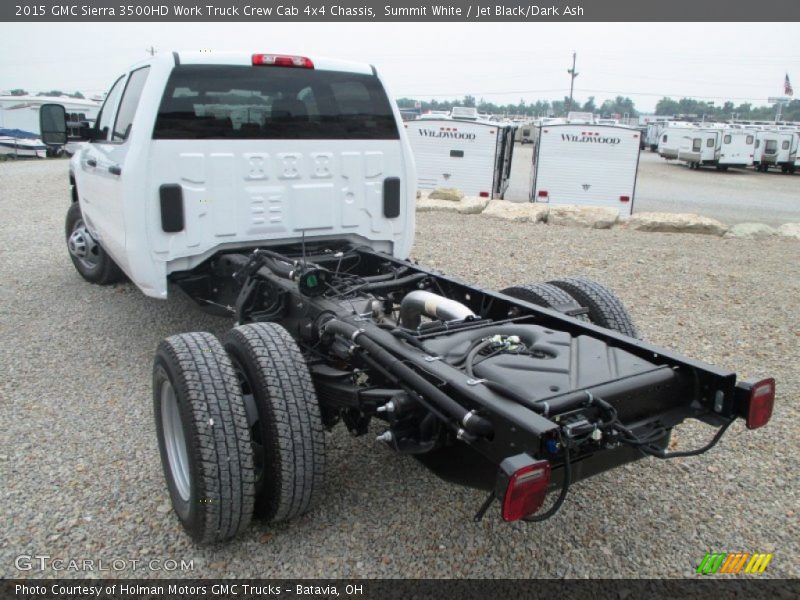 Summit White / Jet Black/Dark Ash 2015 GMC Sierra 3500HD Work Truck Crew Cab 4x4 Chassis