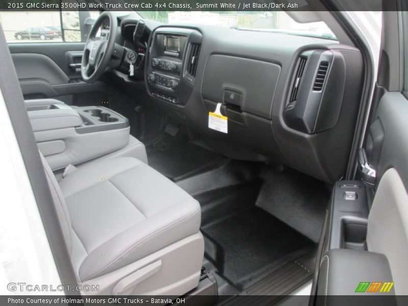 Summit White / Jet Black/Dark Ash 2015 GMC Sierra 3500HD Work Truck Crew Cab 4x4 Chassis