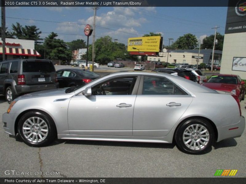 Radiant Silver Metallic / Light Titanium/Ebony 2010 Cadillac CTS 3.0 Sedan