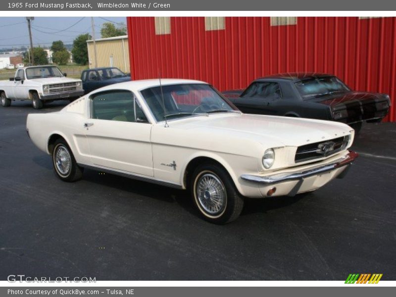 Wimbledon White / Green 1965 Ford Mustang Fastback