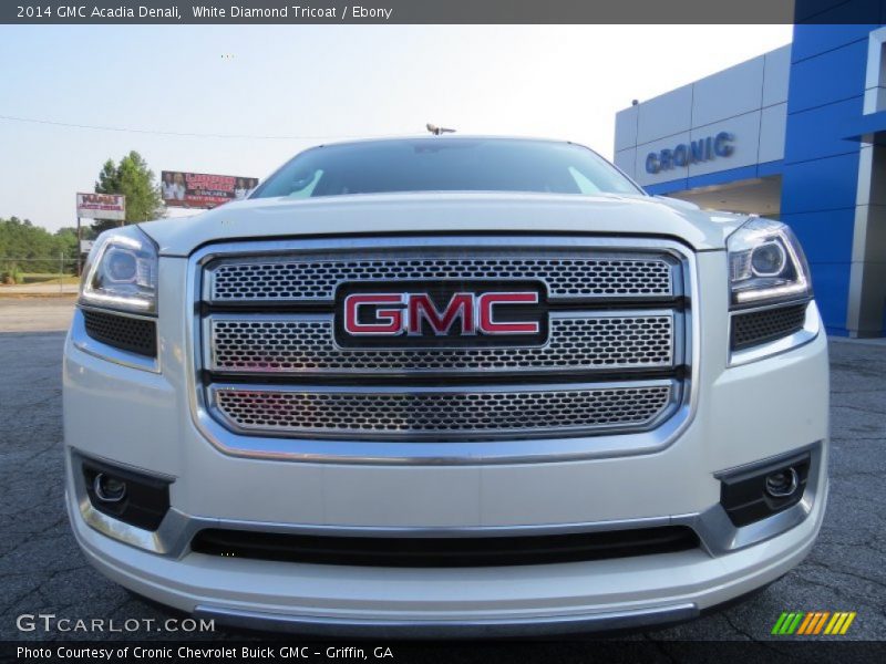 White Diamond Tricoat / Ebony 2014 GMC Acadia Denali