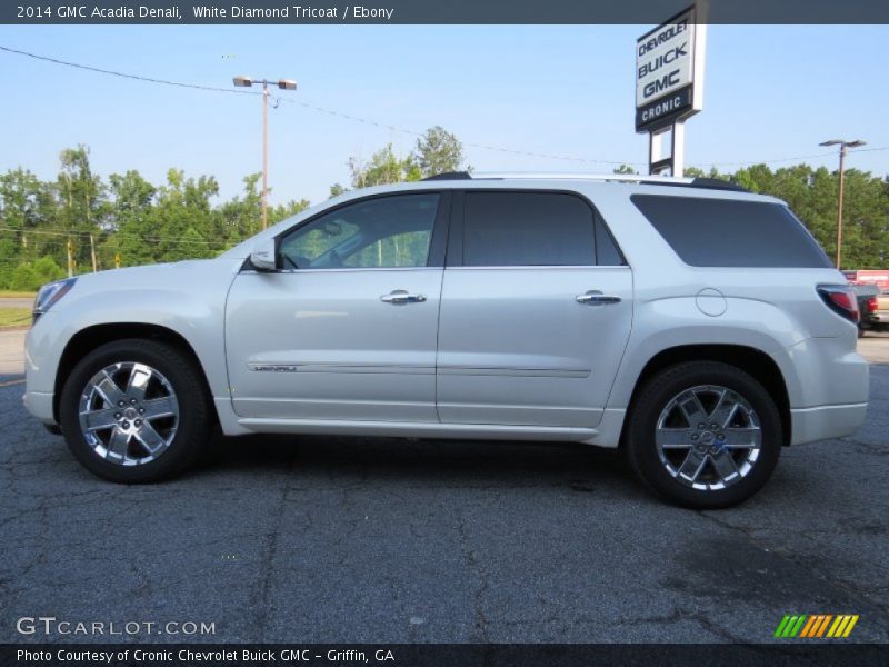 White Diamond Tricoat / Ebony 2014 GMC Acadia Denali