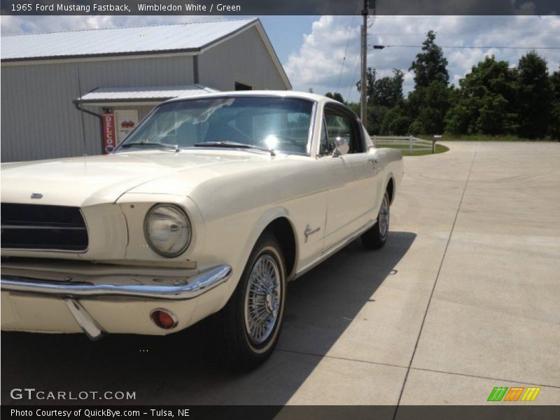 Wimbledon White / Green 1965 Ford Mustang Fastback