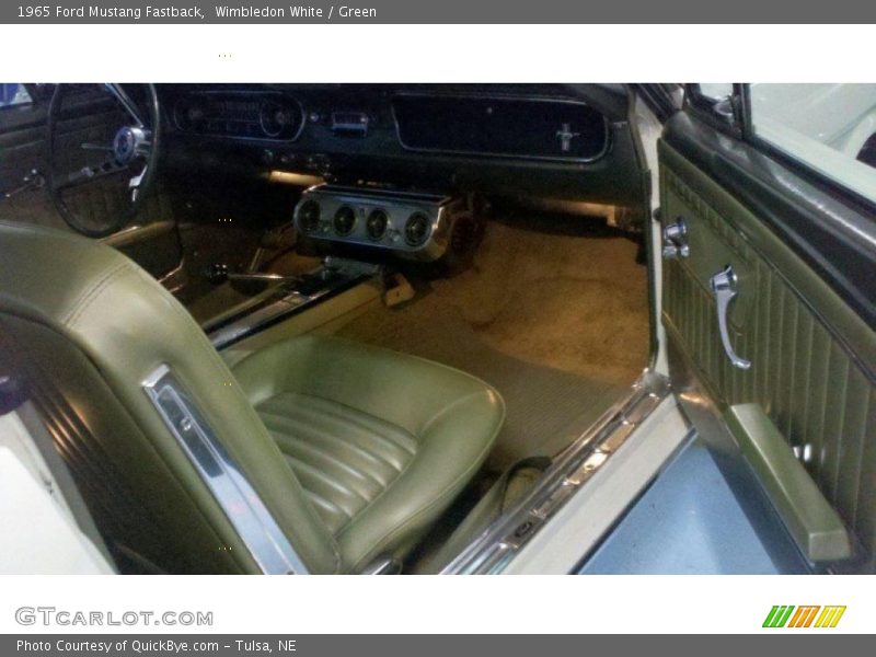 Wimbledon White / Green 1965 Ford Mustang Fastback