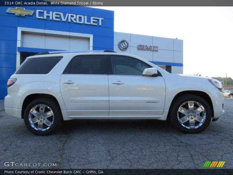 White Diamond Tricoat / Ebony 2014 GMC Acadia Denali