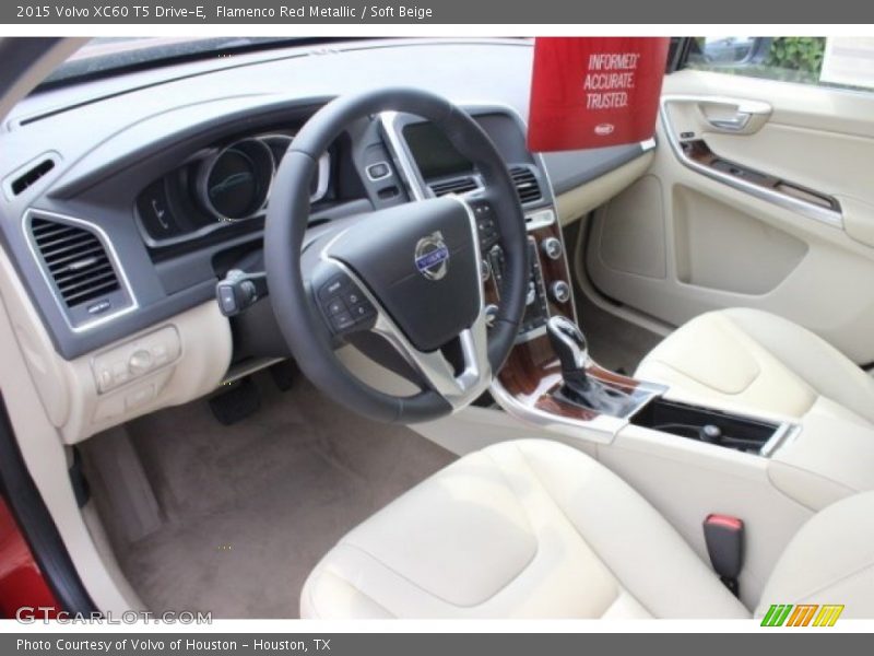 Flamenco Red Metallic / Soft Beige 2015 Volvo XC60 T5 Drive-E