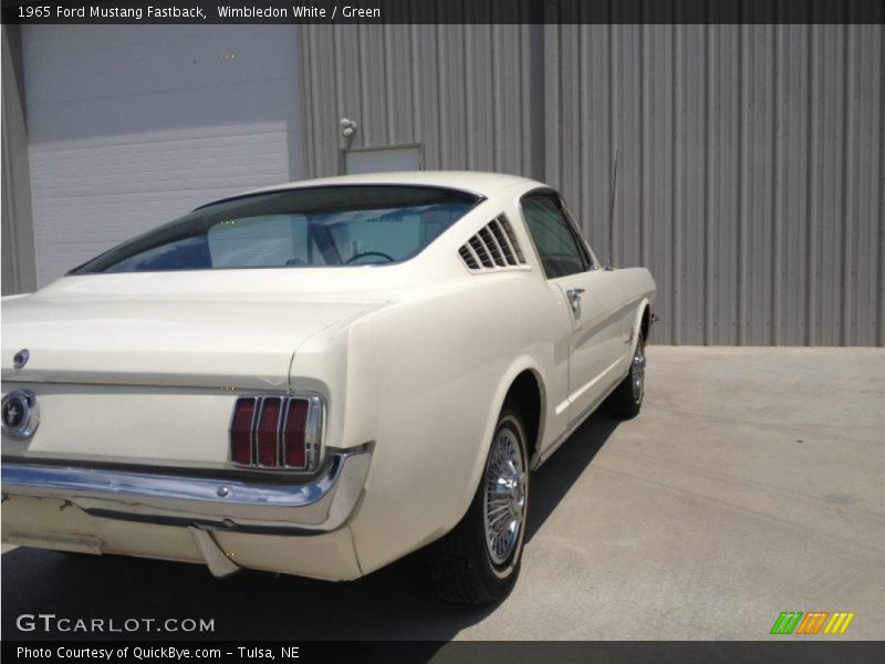 Wimbledon White / Green 1965 Ford Mustang Fastback
