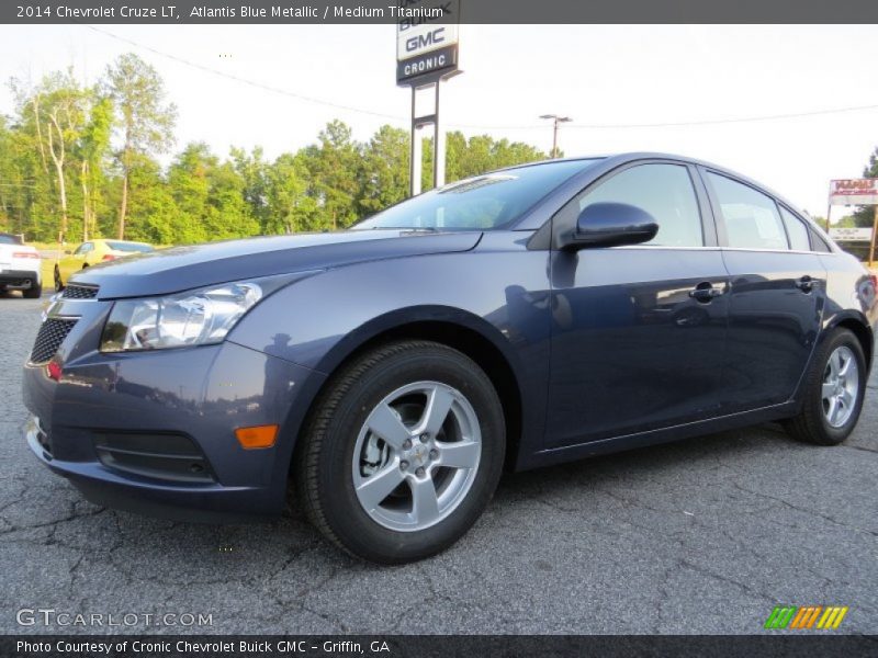 Atlantis Blue Metallic / Medium Titanium 2014 Chevrolet Cruze LT