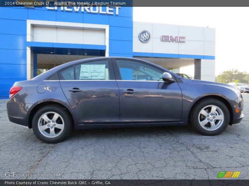 Atlantis Blue Metallic / Medium Titanium 2014 Chevrolet Cruze LT