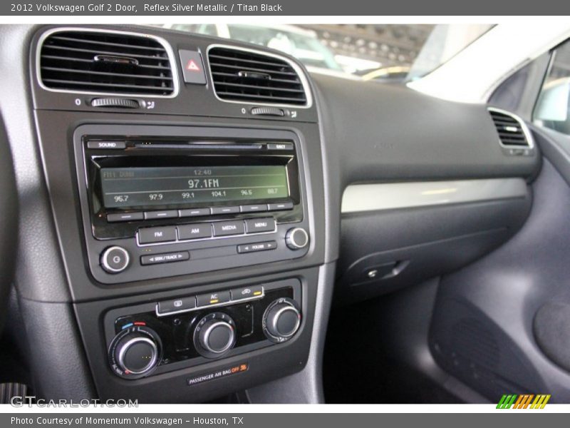 Reflex Silver Metallic / Titan Black 2012 Volkswagen Golf 2 Door