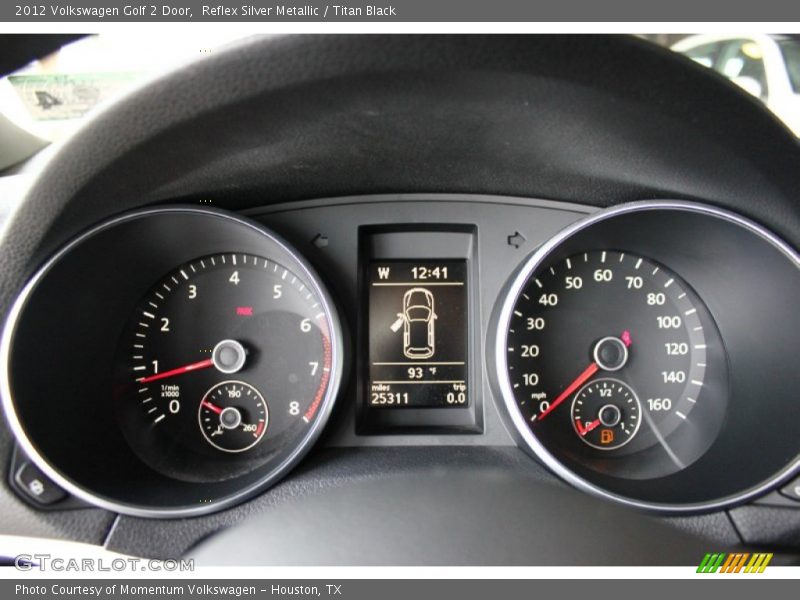 Reflex Silver Metallic / Titan Black 2012 Volkswagen Golf 2 Door