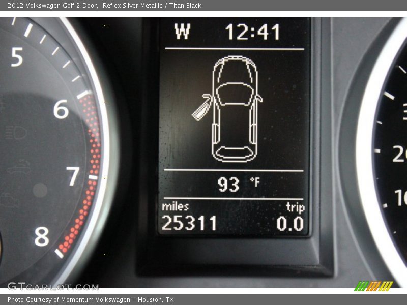 Reflex Silver Metallic / Titan Black 2012 Volkswagen Golf 2 Door