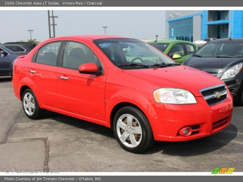 Victory Red / Charcoal 2009 Chevrolet Aveo LT Sedan
