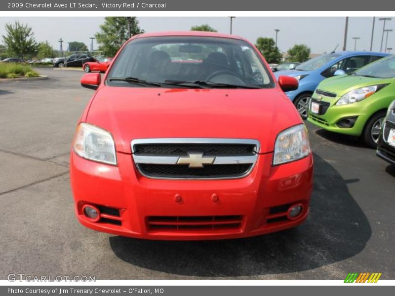Victory Red / Charcoal 2009 Chevrolet Aveo LT Sedan