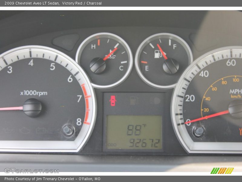 Victory Red / Charcoal 2009 Chevrolet Aveo LT Sedan