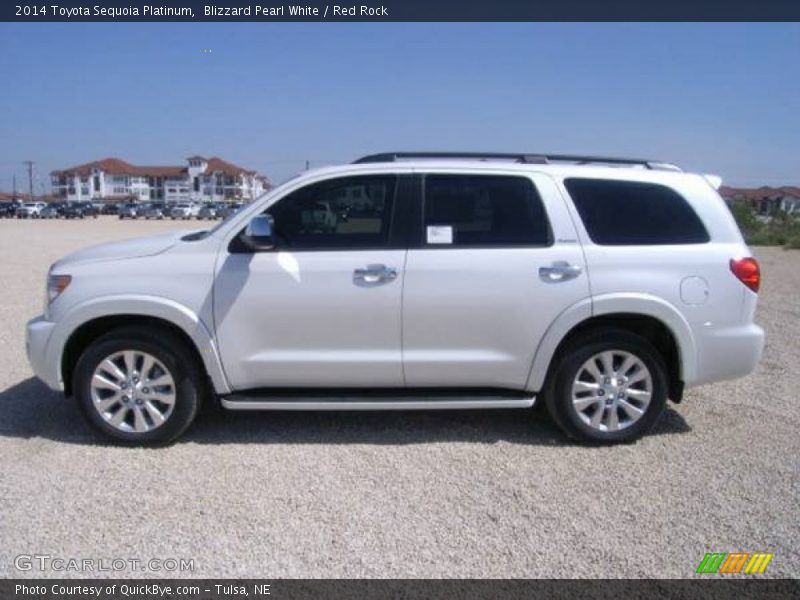 Blizzard Pearl White / Red Rock 2014 Toyota Sequoia Platinum