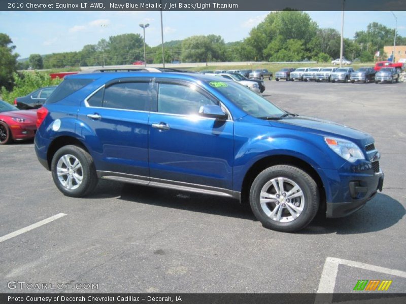 Navy Blue Metallic / Jet Black/Light Titanium 2010 Chevrolet Equinox LT AWD