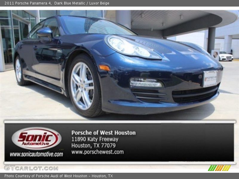 Dark Blue Metallic / Luxor Beige 2011 Porsche Panamera 4