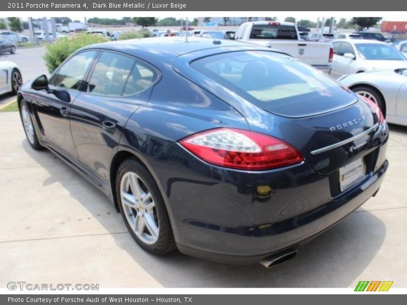 Dark Blue Metallic / Luxor Beige 2011 Porsche Panamera 4