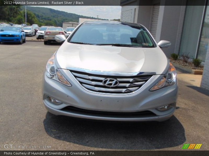 Radiant Silver / Black 2012 Hyundai Sonata Limited