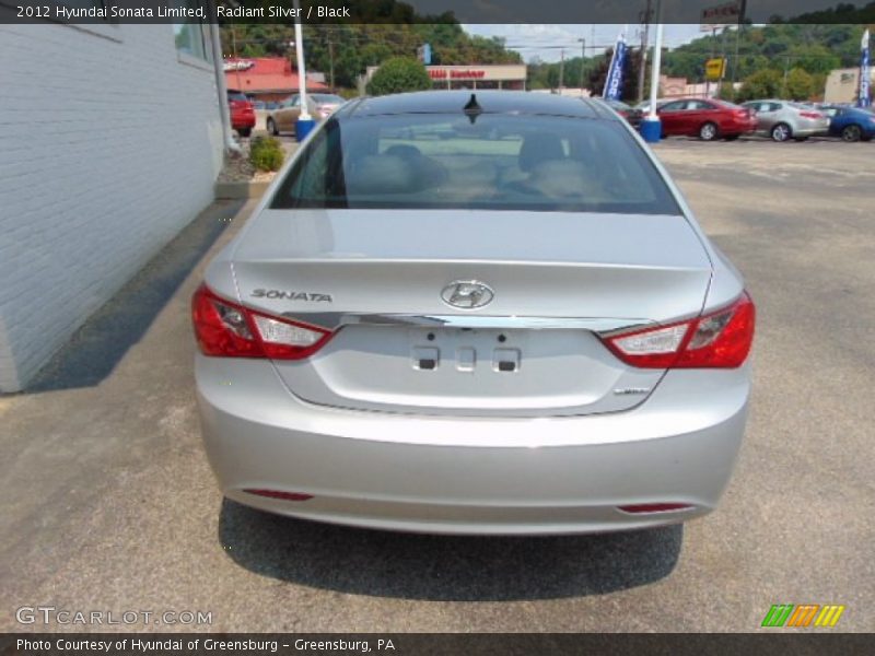 Radiant Silver / Black 2012 Hyundai Sonata Limited