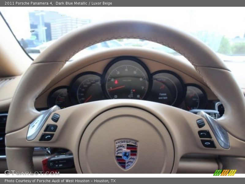 Dark Blue Metallic / Luxor Beige 2011 Porsche Panamera 4