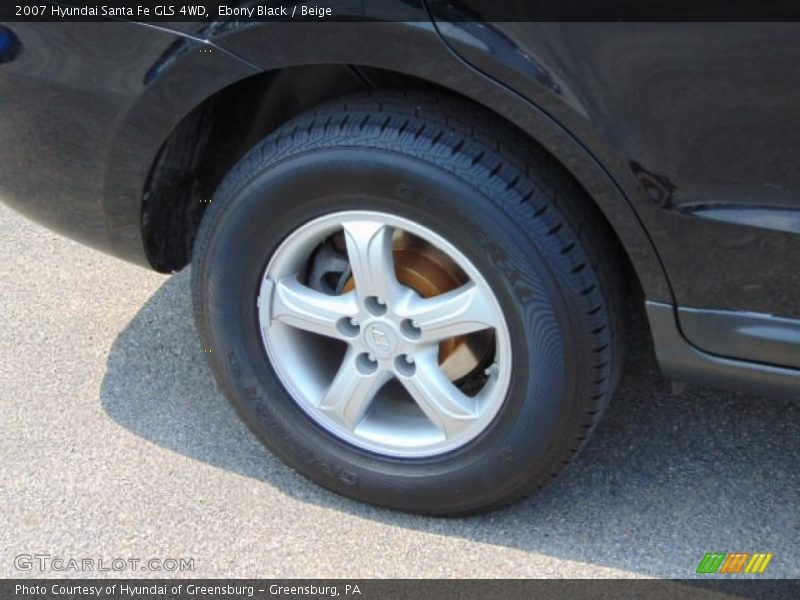 Ebony Black / Beige 2007 Hyundai Santa Fe GLS 4WD