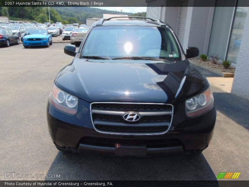 Ebony Black / Beige 2007 Hyundai Santa Fe GLS 4WD