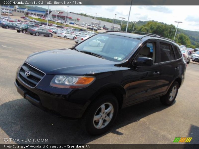 Ebony Black / Beige 2007 Hyundai Santa Fe GLS 4WD