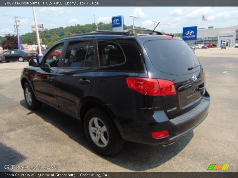 Ebony Black / Beige 2007 Hyundai Santa Fe GLS 4WD