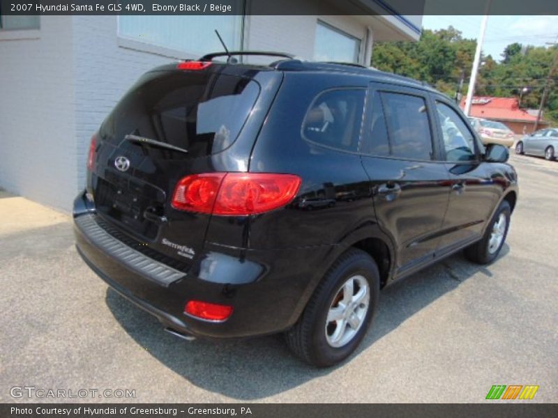 Ebony Black / Beige 2007 Hyundai Santa Fe GLS 4WD