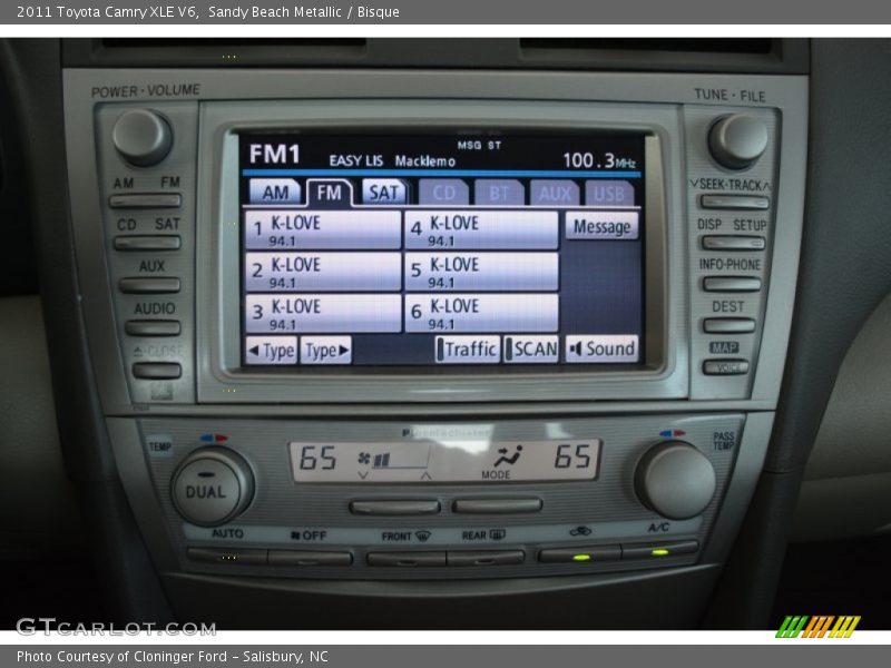 Sandy Beach Metallic / Bisque 2011 Toyota Camry XLE V6