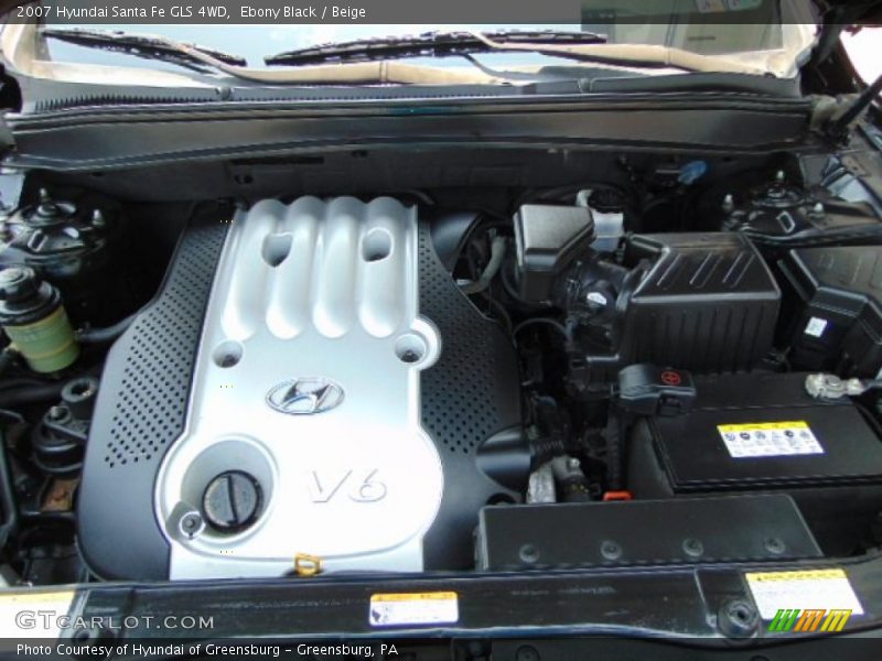 Ebony Black / Beige 2007 Hyundai Santa Fe GLS 4WD