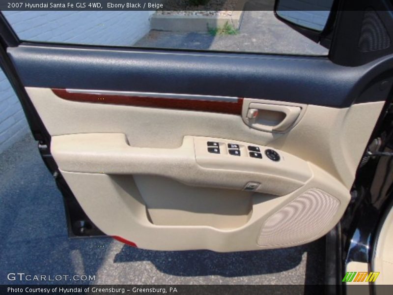 Ebony Black / Beige 2007 Hyundai Santa Fe GLS 4WD