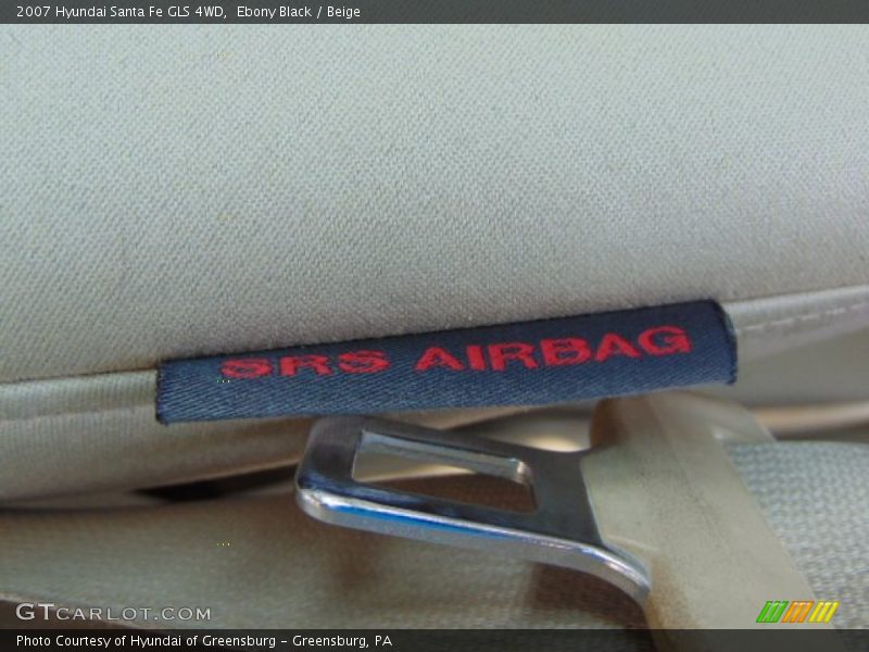 Ebony Black / Beige 2007 Hyundai Santa Fe GLS 4WD